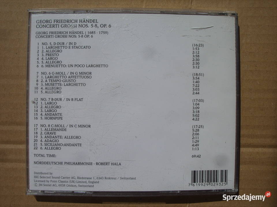 2 Plyty CD GFHANDELDONCERTI GROSIOP6NOS19 1999 Płyty i kasety Wołów