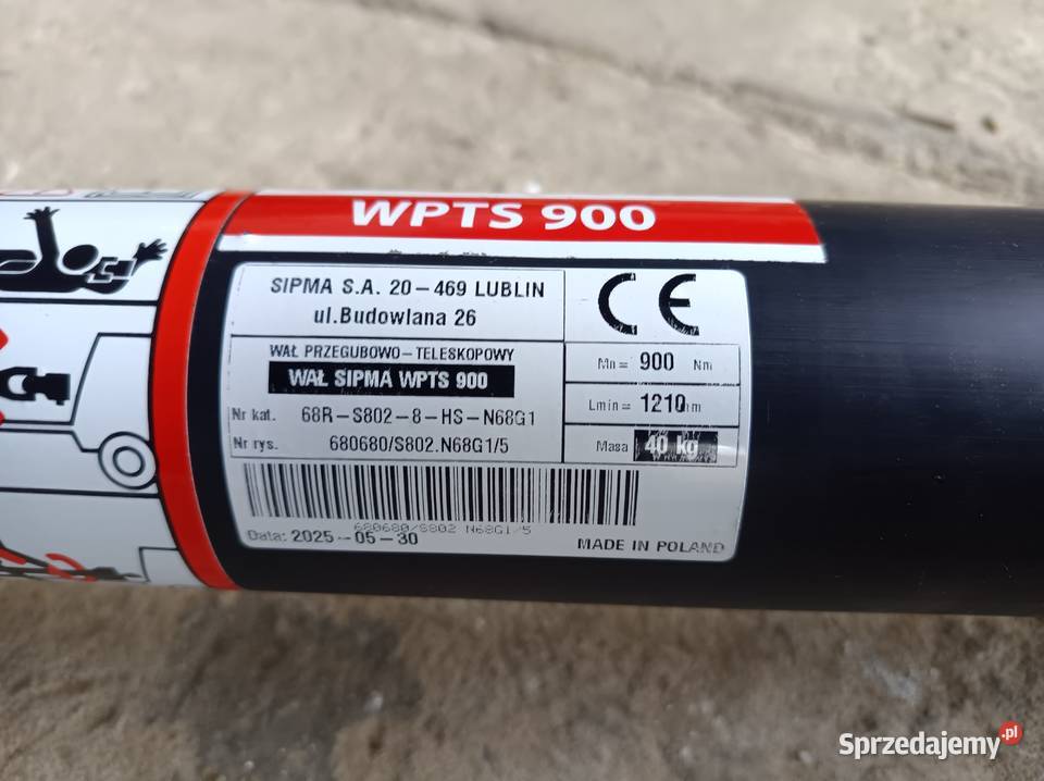 Nowy wałek WOM Sipma WPTS 900 Wąwolnica