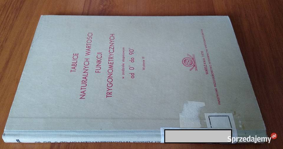 Tablice naturalnych wartości funkcji Gdańsk