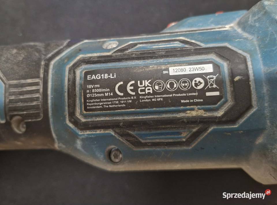 Szlifierka kątowa akumulatorowa Erbauer EXT 18V Łódź sprzedam