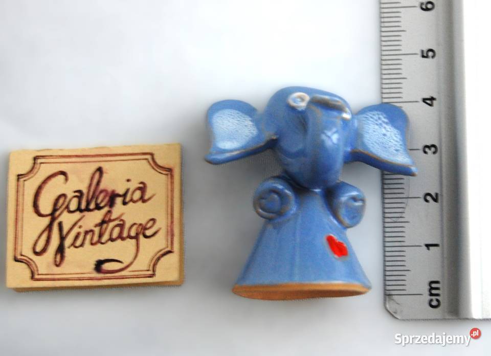 Lawendowy słonik na szczęście i miłość figurka niebieski Figurki i rzeźby Lublin