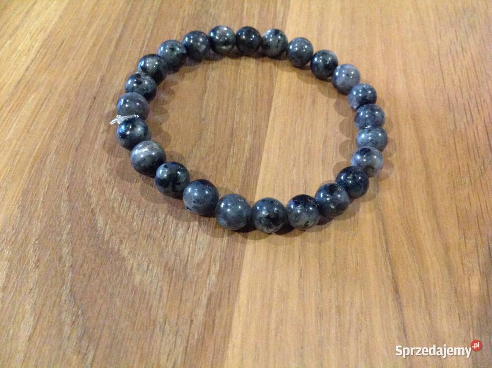 Bransoletka Kuleczki Labradoryt Czarny Szary Ozdoby Nowa Sól