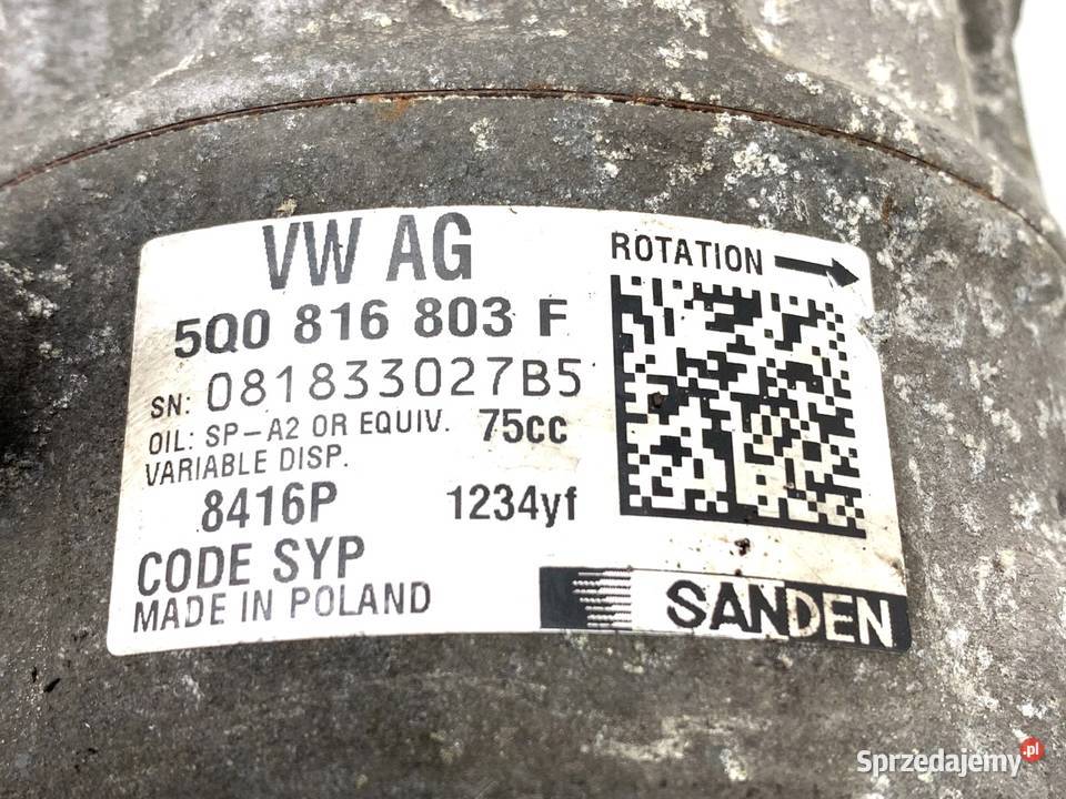 SPRĘŻARKA KLIMATYZACJI VW TIGUAN 5Q0816803F 20