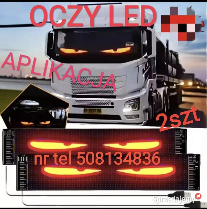 Oczy Led 2 60x12 TIR Diabelskie oczy z aplikacją Marki