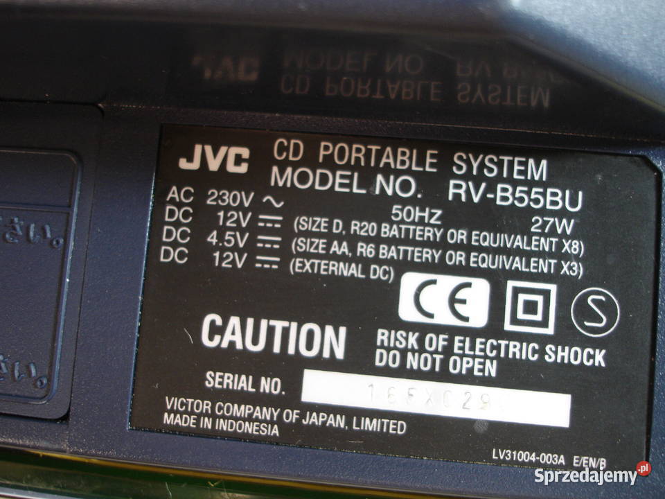 Radiomagnetofon JVC RVB55 Zielona Góra