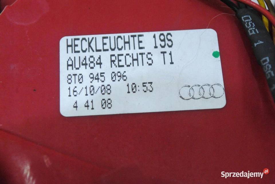 LAMPA PRAWY TYŁ AUDI A5 8T 30TDI COUPE wielkopolskie