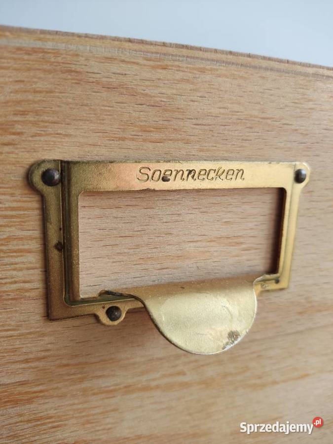 Skrzynka katalogowa drewniana Soennecken sprzedam