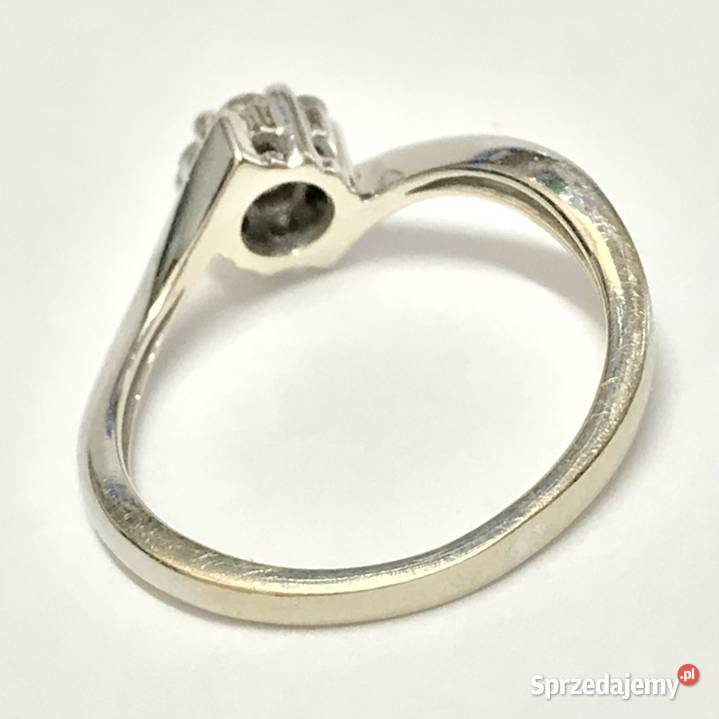 Złoty PIERŚCIONEK 14K cudowny BRYLANTY 025ct r10 mazowieckie Warszawa