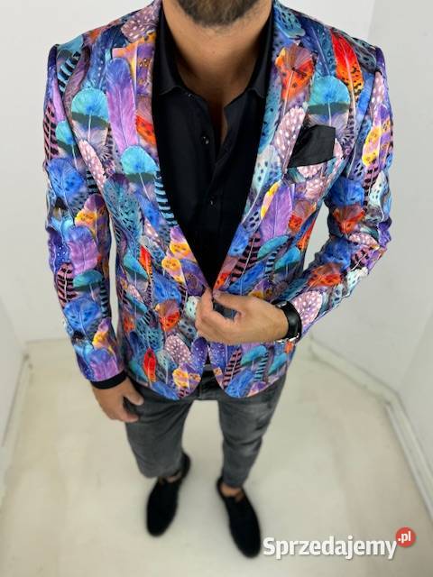 GIOVANNI PERA Marynarka męska D630 kolorowa w Ostrów Wielkopolski