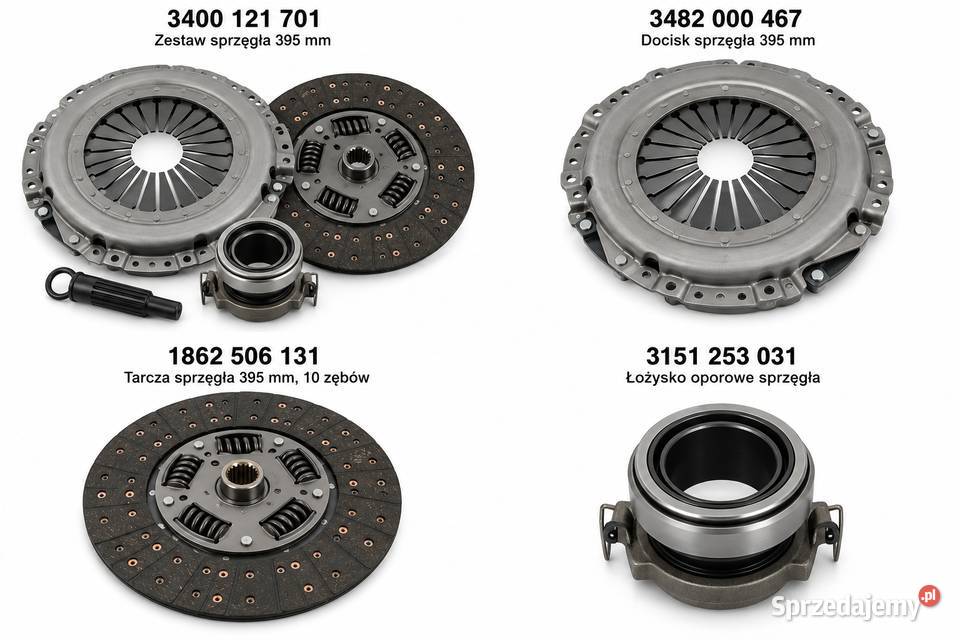 SACHS 3400 121 701 zestaw sprzęgła MAN 395 mm ciężarowe Olkusz