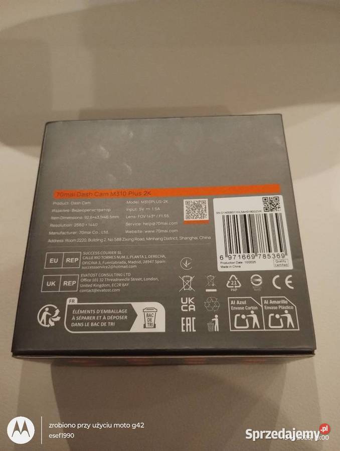 Wideorejestrator 70mai M310 2K plus Warszawa