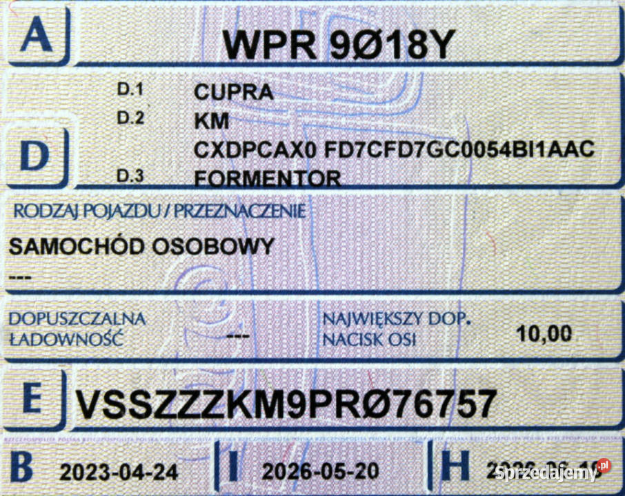 Cupra Formentor Automat SalonPL LED FV23 relingi dachowe Sokołów