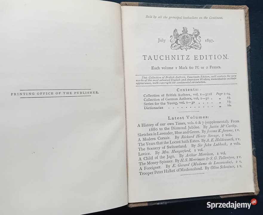 Arthur Conan Doyle Uncle Bernac Tauchnitz