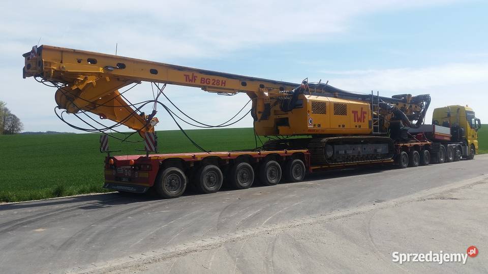 Transport maszynDomków łodzi niskopodwoziowy lubuskie Świebodzin