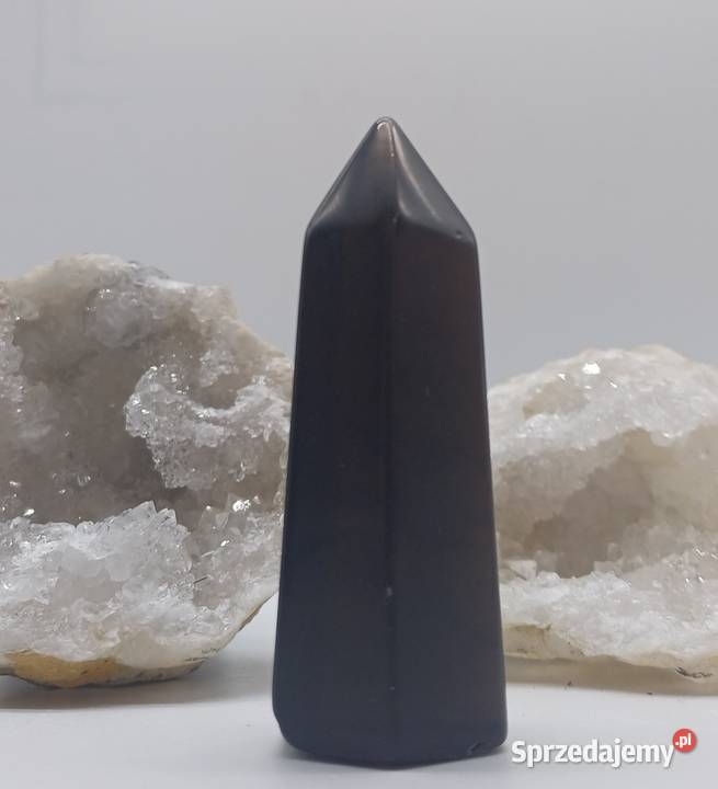 Unikat 52g naturalny czarny kwarc obelisk stożek warmińsko-mazurskie Olsztyn sprzedam