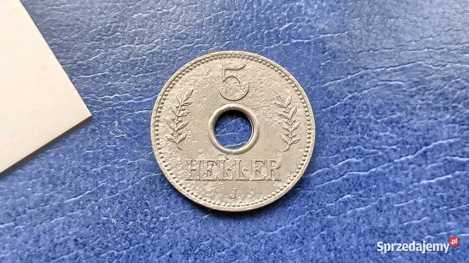 Stare monety 5 halerzy 1913 J Niemiecka Afryka Lesko sprzedam