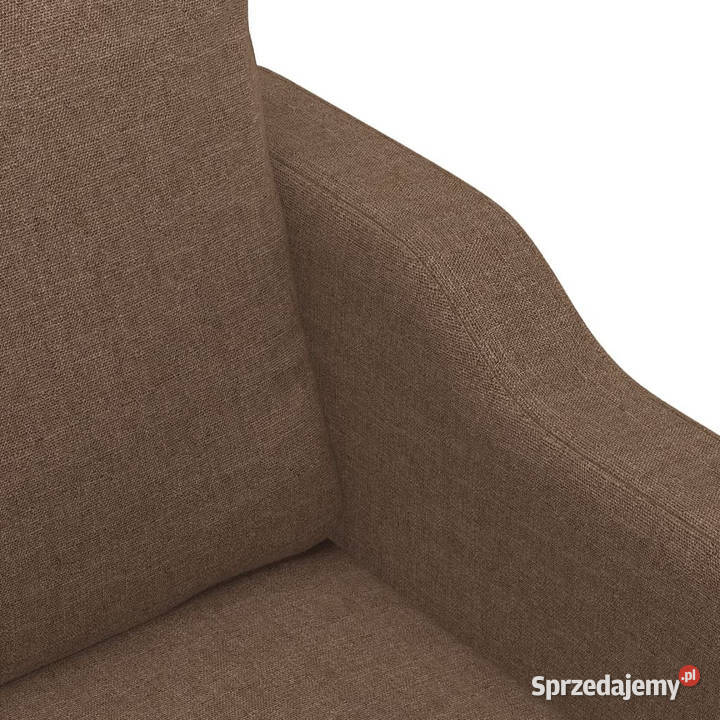 Sofa 2osobowa brązowa 140 tapicerowana tkaniną Warszawa