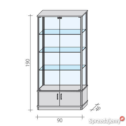 Gablota sklepowa VA 1D SUPER witryna lada regał Wyposażenie firm Kielce