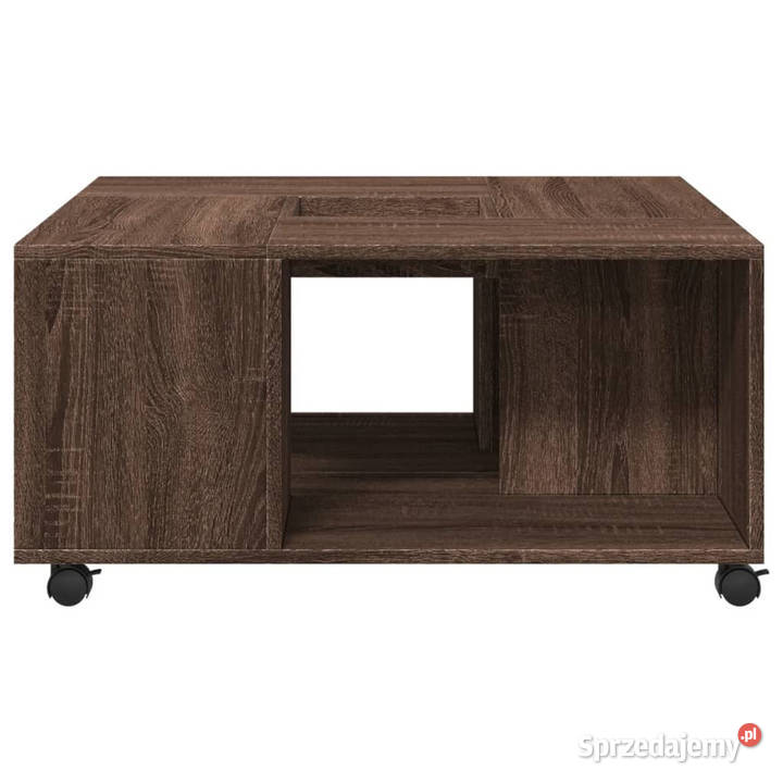 Stolik kawowy brązowy dąb 80x80x40 WM853179 mazowieckie Warszawa