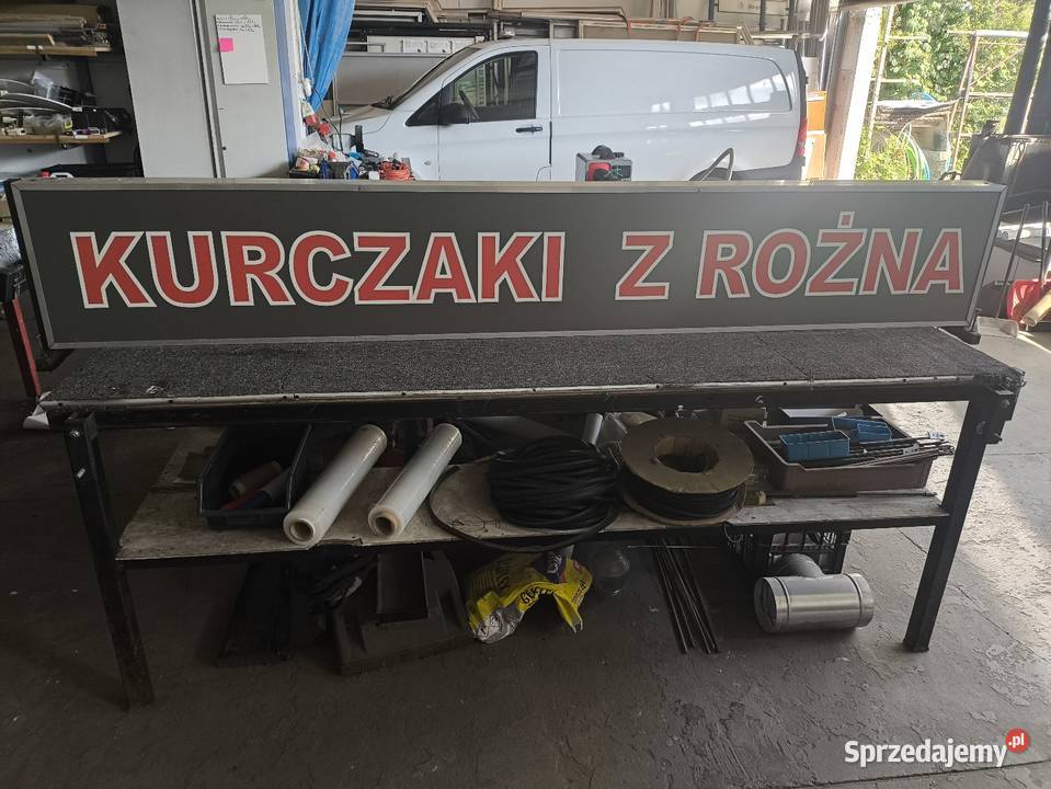 Szyld znak kaseton kurczak z rożna gablota z