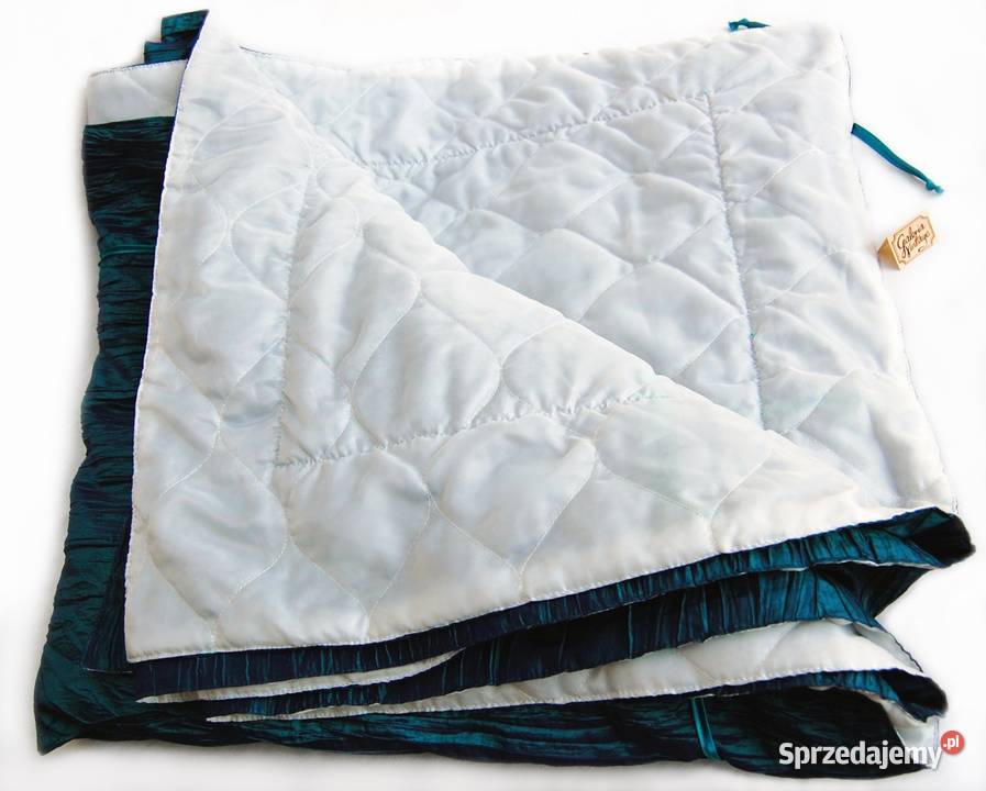 Narzuta na łóżko tafta poliestrowa morski turkus Lublin