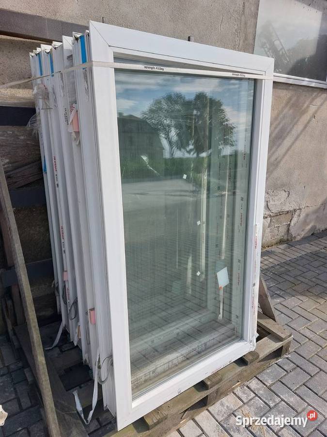 Nowe okno białe 155x90 3 szyby 6 OUTLET Biała