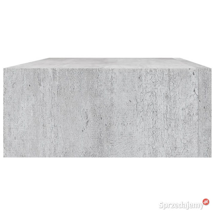 Półki ścienne z szufladą 2 szare 40x235x10 MDF Warszawa