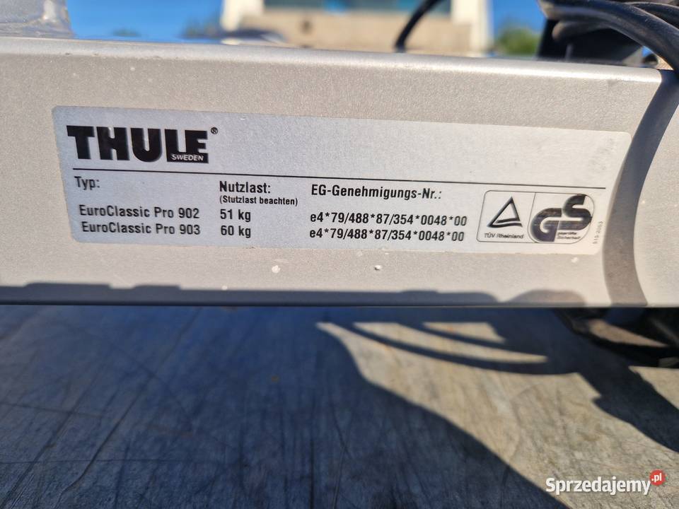 Thule Euroclassic bagażnik na 3 1 rowery na hak Mielec