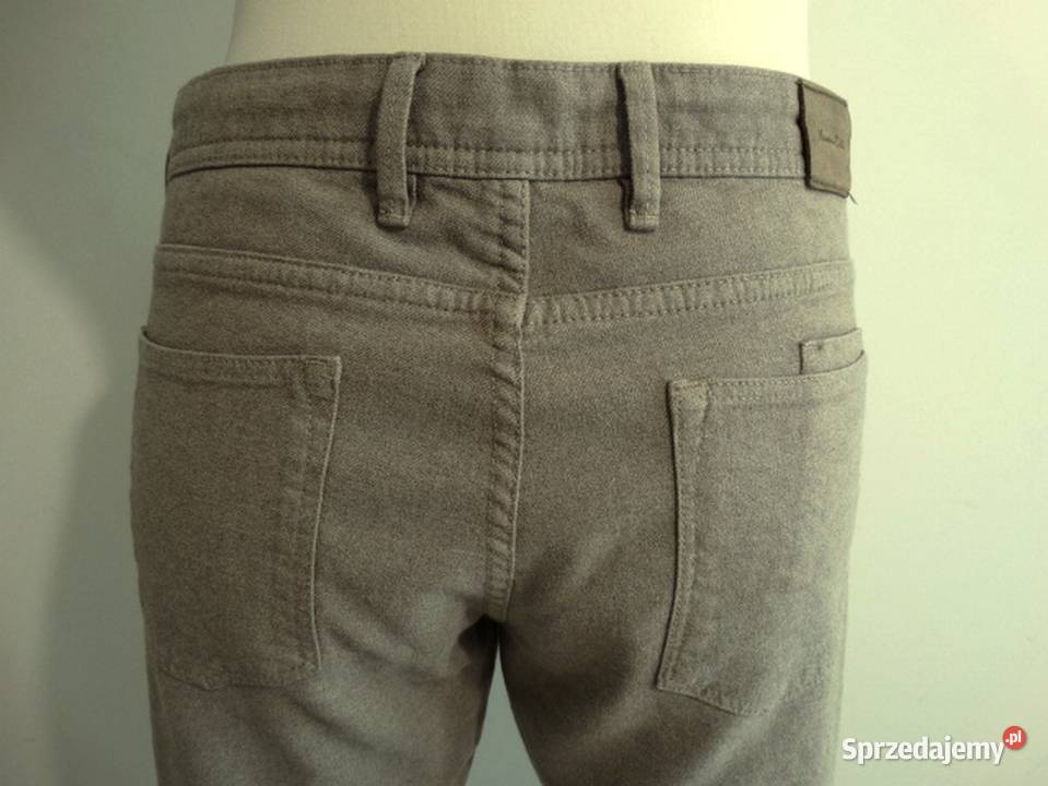 Spodnie Massimo Dutti Beżowe Bawełna Proste Łomża sprzedam