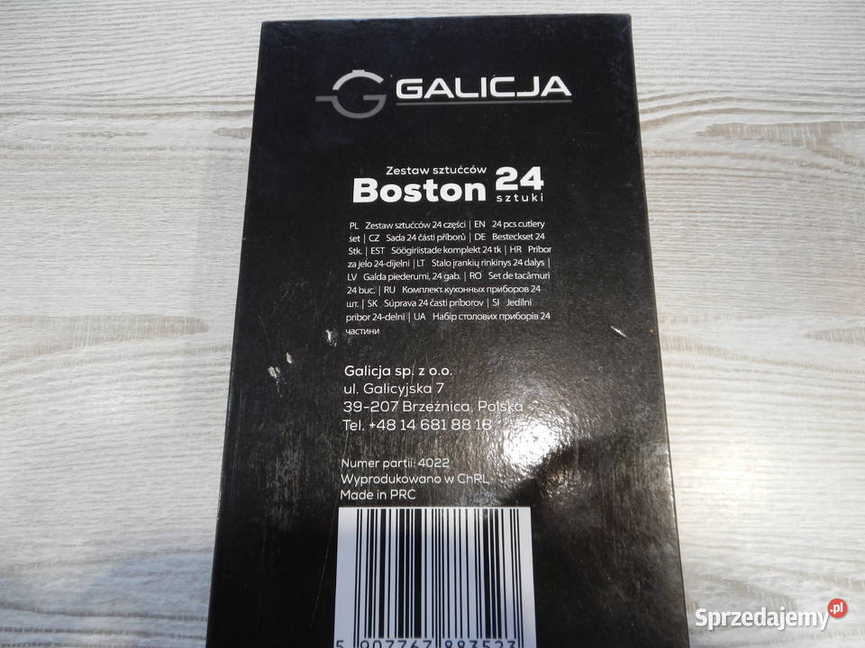 Zestaw Sztućców Boston Galicja 24 Łyżki Noże Leżajsk
