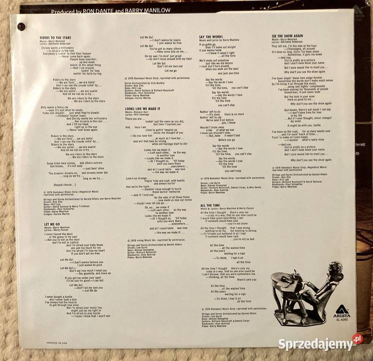 Barry Manilow This Ones For You Szczecin