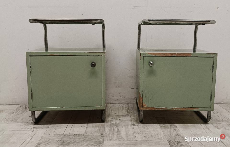 szafki nocne chrom Czechosłowacja Mucke Melder łódzkie Radomsko