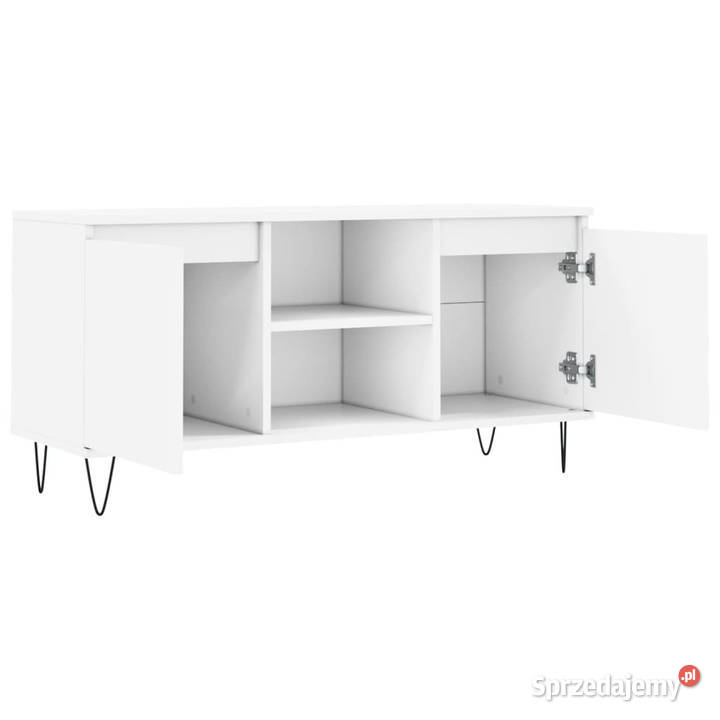 Szafka pod TV biała 104x35x50 materiał Warszawa