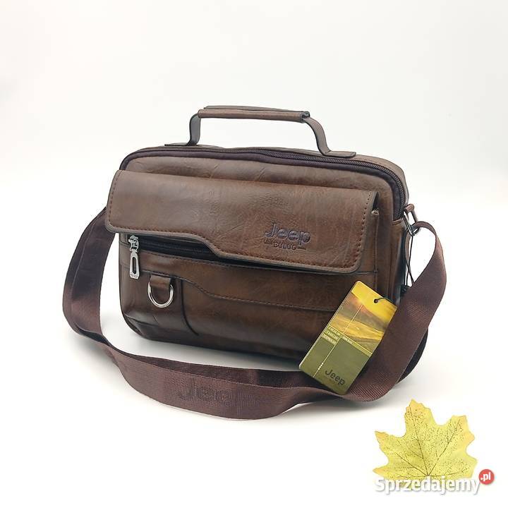 Torba męska listonoszka skórzana na ramie Jeep k