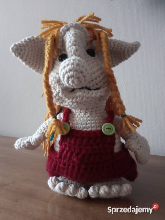 Troll maskotka amigurumi szydełko handmade Wrocław