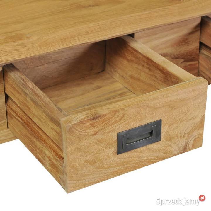 vidaXL Stolikkonsola lite drewno tekowe 90 x 30 mazowieckie Warszawa