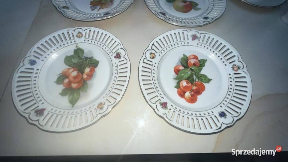 Talerzyki z owocami Ażurowe Z owocami 6 sztuk