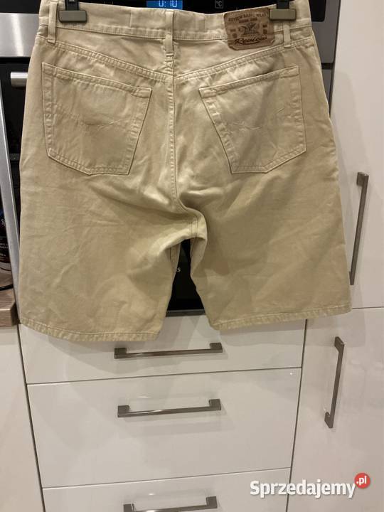 Spodnie Szorty Jeans Beżowe Męskie REVIEW BASIC