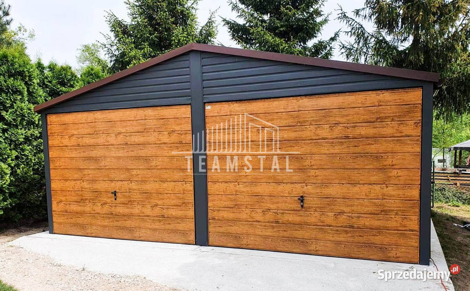 GARAŻ BLASZANY 6m x 55m dwuspad 2x Brama drzwi łódzkie Sieradz