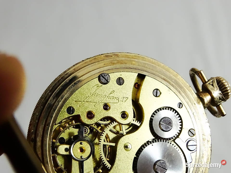 Zegarek kieszonkowy 1927 mechaniczny Gold Double Biłgoraj