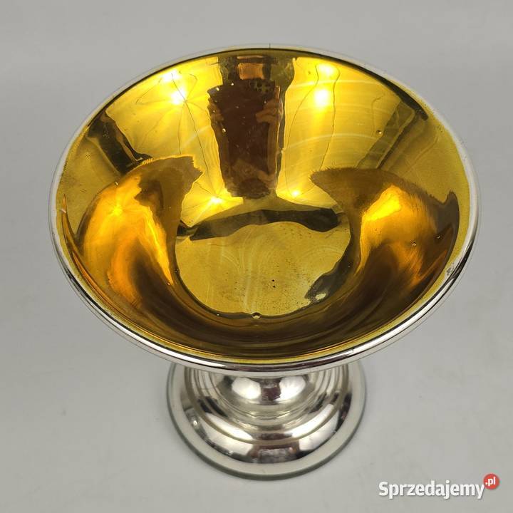 Puchar czarka szkło rtęciowe bauren silber Śląsk Bronisze sprzedam