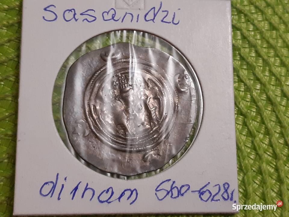 moneta srebrna śreniowiecza Sasanidzi Chosroes Numizmatyka Łomża
