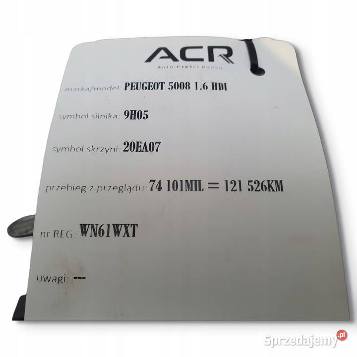 TURBOSPRĘŻARKA Peugeot 5008 16 HDI 9686120680 Chełm sprzedam