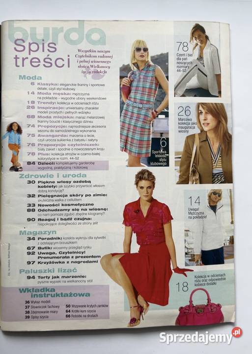 Magazyn Burda 32005 Moda Wykroje Vintage Szycie Czasopisma Warszawa