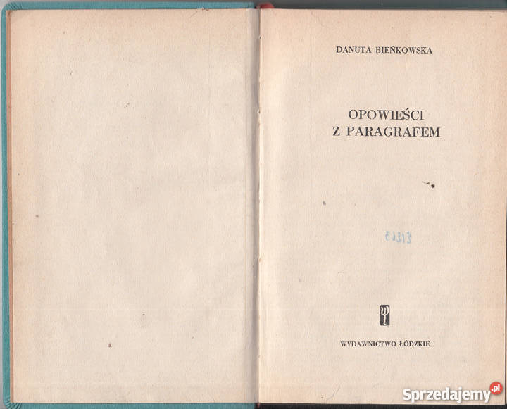 02568 OPOWIEŚCI Z PARAGRAFEM DANUTA BIEŃKOWSKA Czyrna sprzedam