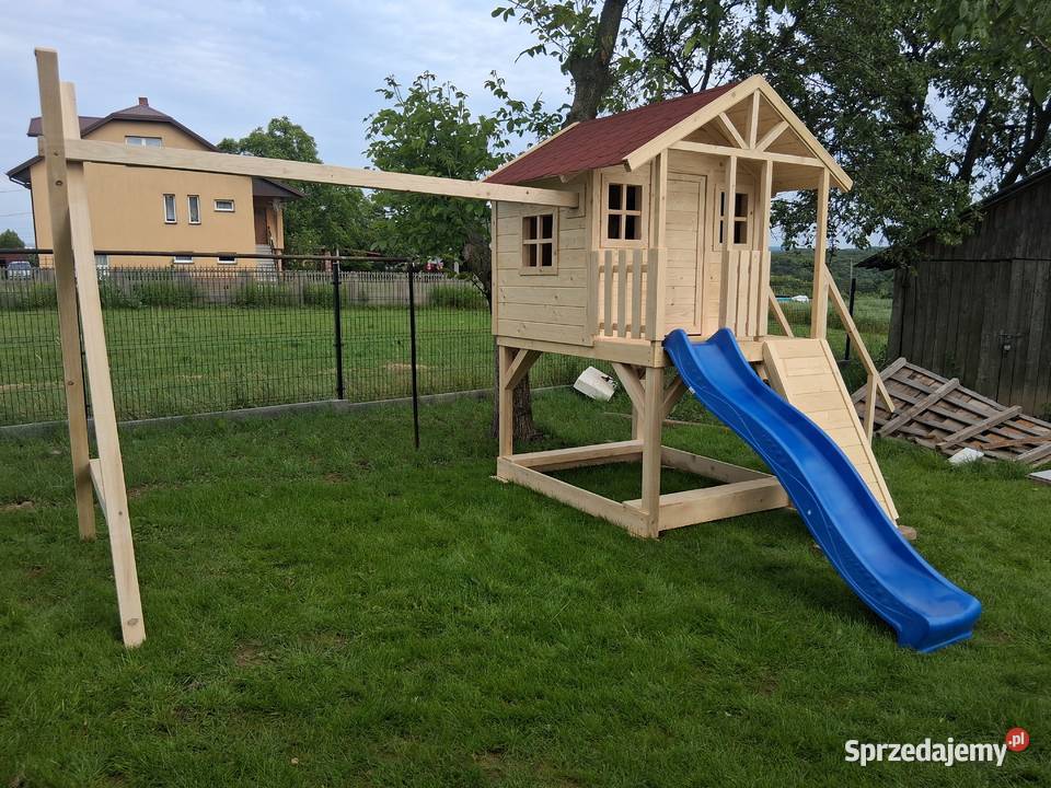 Domek drewniany plac zabaw dzieci Rzeszów