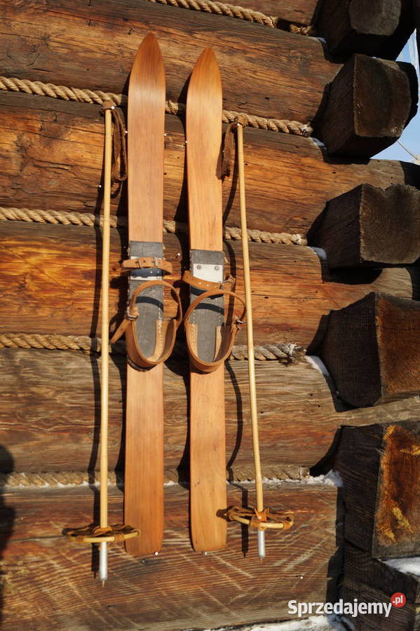 Stare narty dziecięce 90 kijki Pruchnik sprzedam