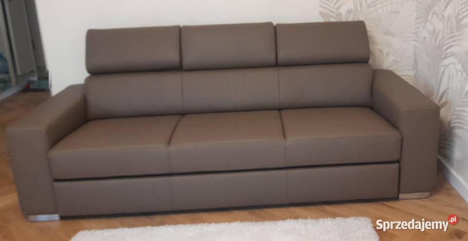 Kanapa skóra naturalna 3 osobowa NOWA 90cm Dom i Ogród Kraków