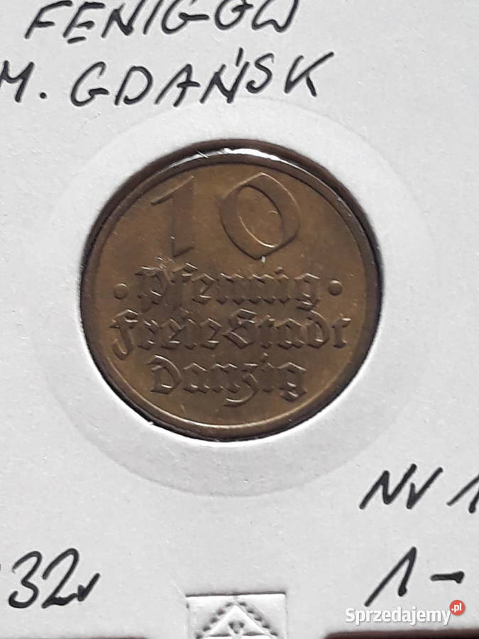 10 Fenigów Wolne Miasto Gdańsk 1932 r 1 UNC Konin