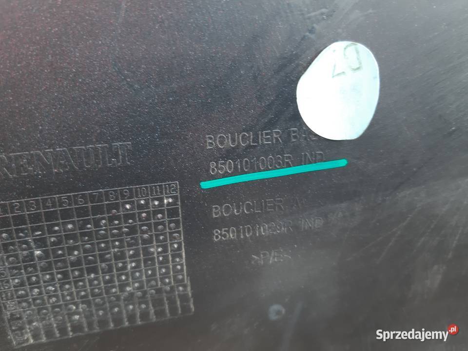 RENAULT ZOE ZDERZAK TYŁ TYLNY PDC 850101003R lubuskie Trzciel